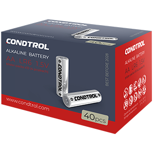 Щелочная батарея Condtrol AA LR6 40 штук